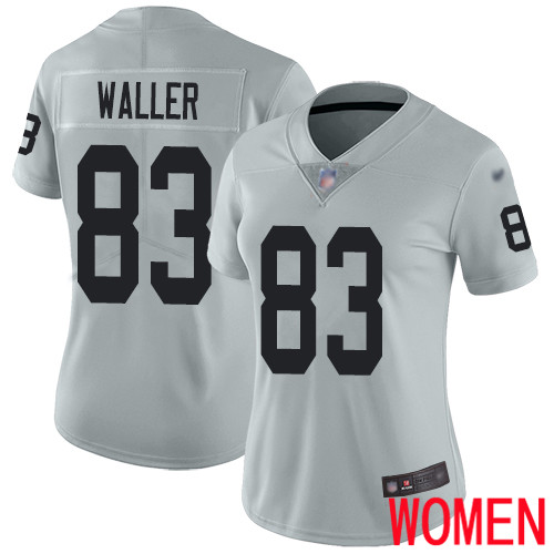 Oakland Raiders Limited Silver Women Darren Waller Jersey NFL Football 83 Inverted Legend Jersey